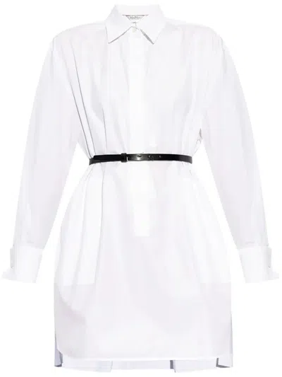 Max Mara Alcade Poplin Oversized Mini Dress Clothing In White