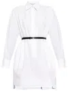Max Mara Alcade Poplin Oversized Mini Dress Clothing In White