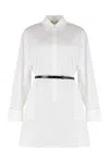 Max Mara Alcade Poplin Oversized Mini Dress Clothing In White