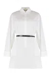 Max Mara Alcade Poplin Oversized Mini Dress Clothing In White