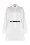 Max Mara Alcade Poplin Oversized Mini Dress Clothing In White