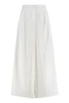 Max Mara Alcade Stretch Gabardine Skirt In White