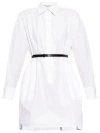 Max Mara Alcade Poplin Oversized Mini Dress Clothing In White