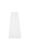 Max Mara Wide White Gabardine Skirt In Bianco Ottico
