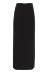Max Mara Alce Viscose Crepe Skirt In Black