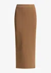 Max Mara High Waist Skirts Seam Detailing In Brown