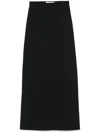Max Mara Alce Viscose Crepe Skirt In Black