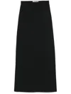 Max Mara Alce Viscose Crepe Skirt In Black