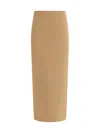 Max Mara High Waist Skirts Seam Detailing In Brown