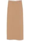 Max Mara Woman Midi Skirt Camel Size 10 Cotton In Braun