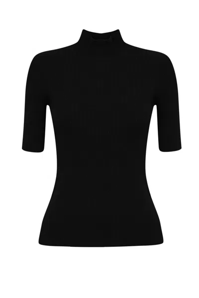 Max Mara Alce Sweater In Viscose And Lurex Yarn In Black