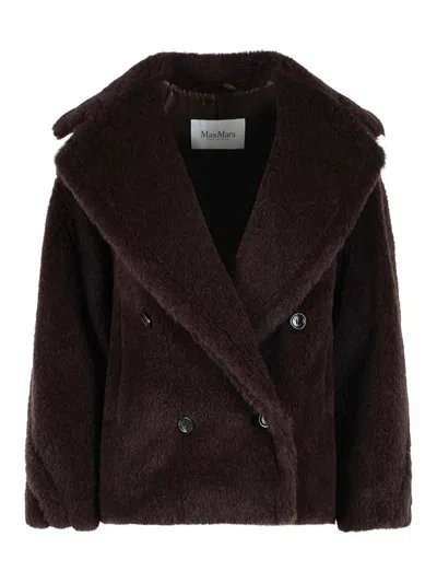Max Mara Alcuno Biker Jacket In Brown