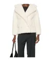 Max Mara Alcuno Double-breasted Short Coat In White