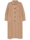 Max Mara Wool Midi Coat In Beige