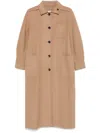 Max Mara Aldo Single-breasted Long Coat In Brown