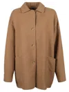Max Mara Aldo Jacquard Short Coat In Camel