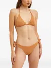 Max Mara Alea Triangle Logo Bikini In Brown