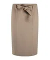 Max Mara Alec Wool Miniskirt In Nude