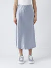 Max Mara Alessio Straight Satin Midi Skirt In Cielo