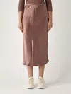 Max Mara Satin Alessio Midi Skirt In Rosa Antico