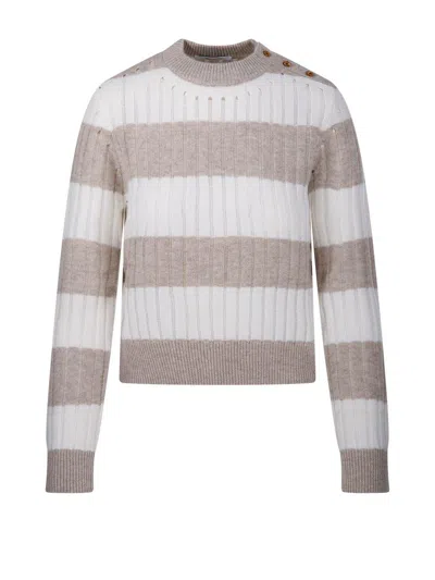 MAX MARA ALFEO MULTI WOOL BLEND SWEATER