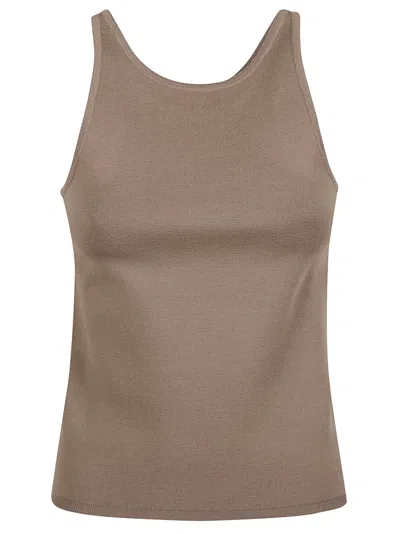Max Mara Alfeo Tank Top In Brown