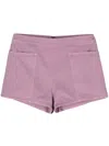 Max Mara Woman Denim Shorts Light Purple Size 8 Cotton In Violett