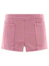 Max Mara Cotton Shorts With Back And Side Pockets In Purple