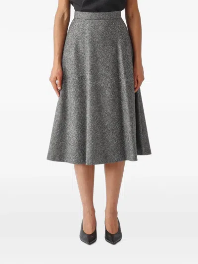 Max Mara A-line Mid Skirt In Grey