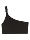 Max Mara Alisia One-shoulder Bikini Top In Black