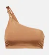 Max Mara Alisia One-shoulder Bikini Top In Brown