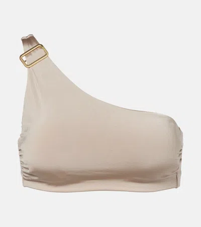 Max Mara Alisia One-shoulder Bikini Top In Sand