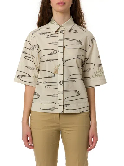 Max Mara All-over Patterned Button-up Shirt In Multi