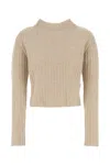 Max Mara Crewneck In Daino Chiaro
