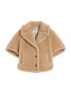 Max Mara Alpaca And Cashmere Blend Teddy Bear Shawl In Nude