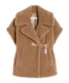 Max Mara Alpaca And Cashmere Teddy Cape In Brown