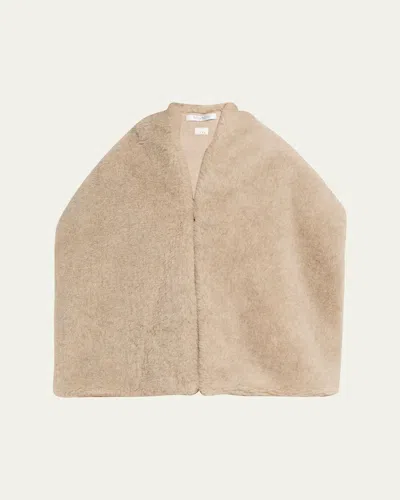 Max Mara Alpaca And Cashmere Teddy Stole In Brown