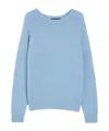 Max Mara Alpaca And Cotton Sweater In Blue