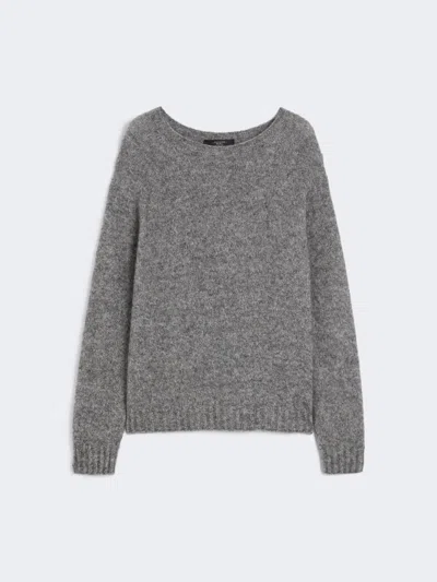 Max Mara Alpaca And Cotton Sweater In Gray