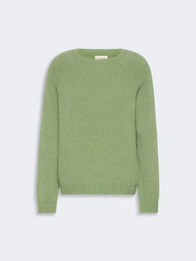 Max Mara Alpaca And Cotton Sweater In Green