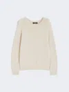 Max Mara Alpaca And Cotton Sweater In White