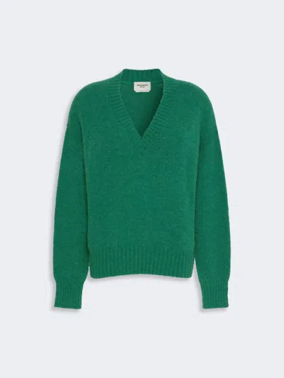 Max Mara Alpaca And Cotton Yarn Sweater In Green