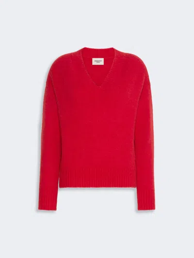 Max Mara Alpaca And Cotton Yarn Sweater In Red
