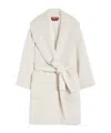 Max Mara Alpaca And Virgin Wool Coat In White