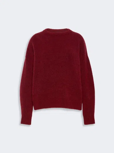 Max Mara Alpaca And Wool Blend Sweater In Bordeaux