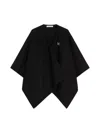 Max Mara Alpaca And Wool Cape In Black