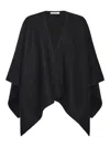 Max Mara Alpaca And Wool Cape In Black