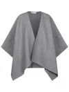 Max Mara Alpaca And Wool Cape In Gray