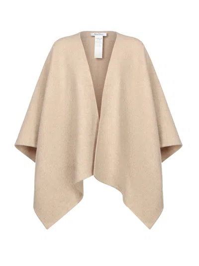 Max Mara Alpaca And Wool Cape In Multi