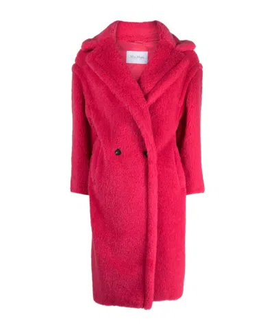Max Mara Alpaca And Wool Coat In Red
